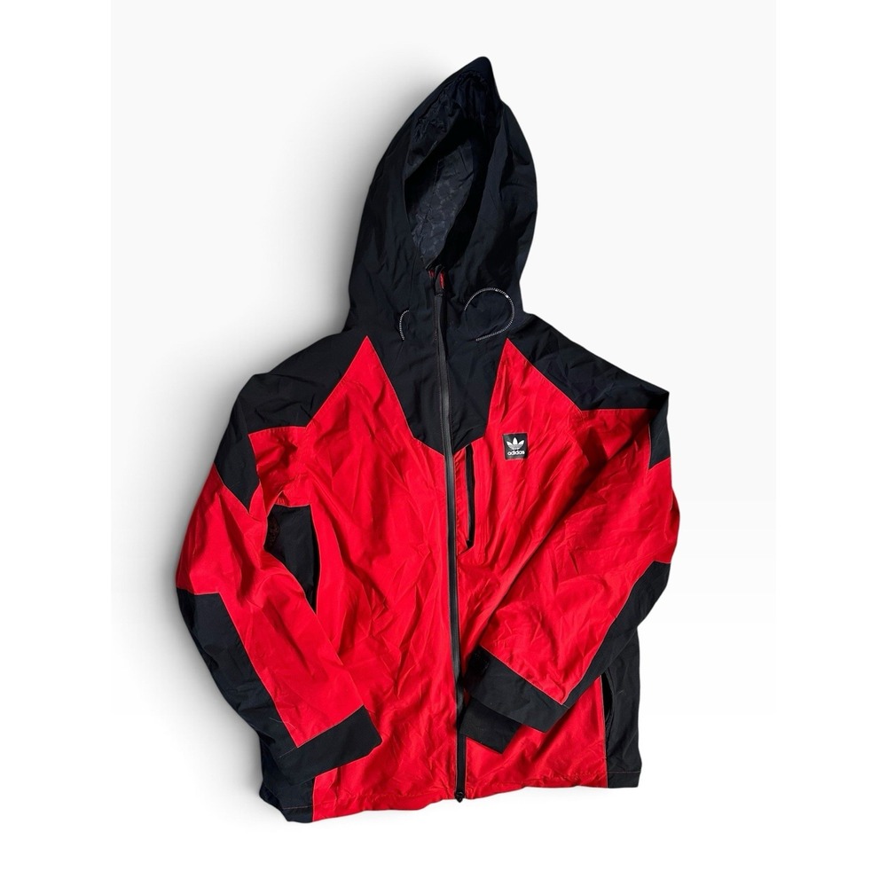 Adidas Originals Major Stretchin It Snowboarding Jacket Mens M Red Black Hooded